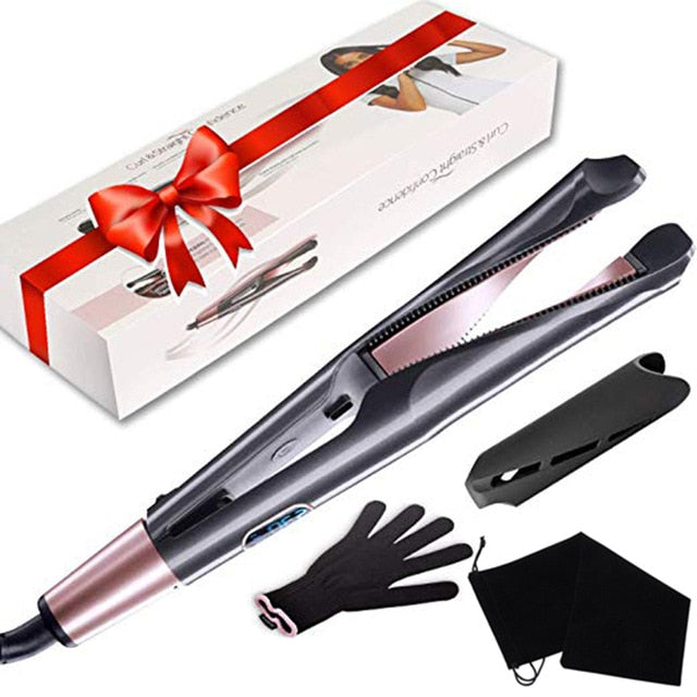2 In 1 Hair Straightener & Curling Iron
