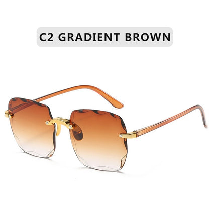 Square Rimless Sunglasses