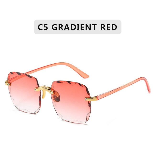 Square Rimless Sunglasses