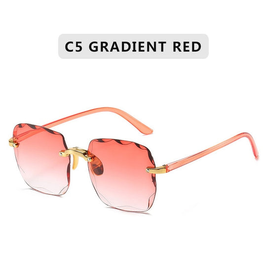 Square Rimless Sunglasses