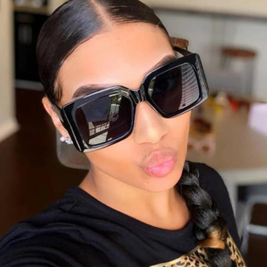 Brand Square Sunglasses Woman Oversized Black Style Shades For Women Big Frame Fashion Sunglasses